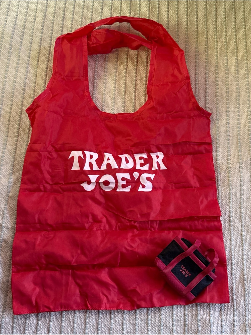 NWOT Trader Joe's Red Reusable Tote Bag
